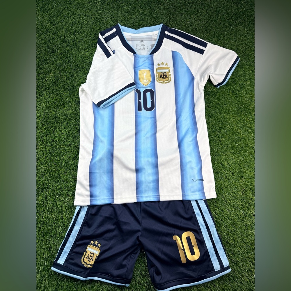 Messi Argentina Kids Soccer Jersey Set